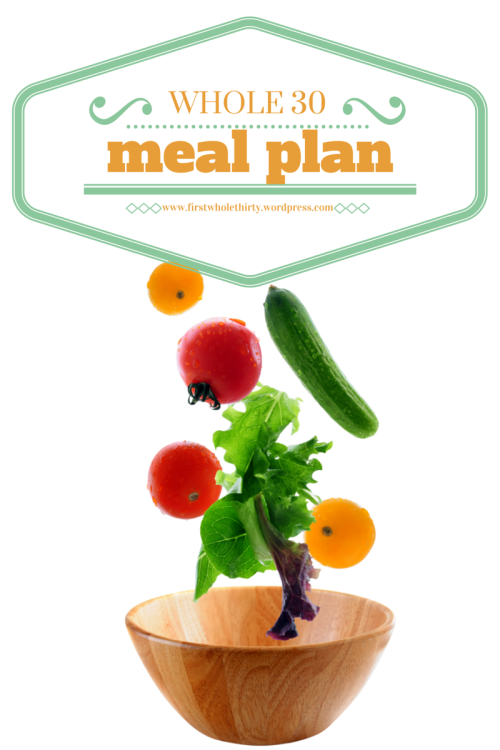 Whole 30 Meal Plan, Week 1 Ideas
